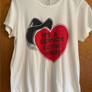 Bandit Brand White and Red Graphic Tee